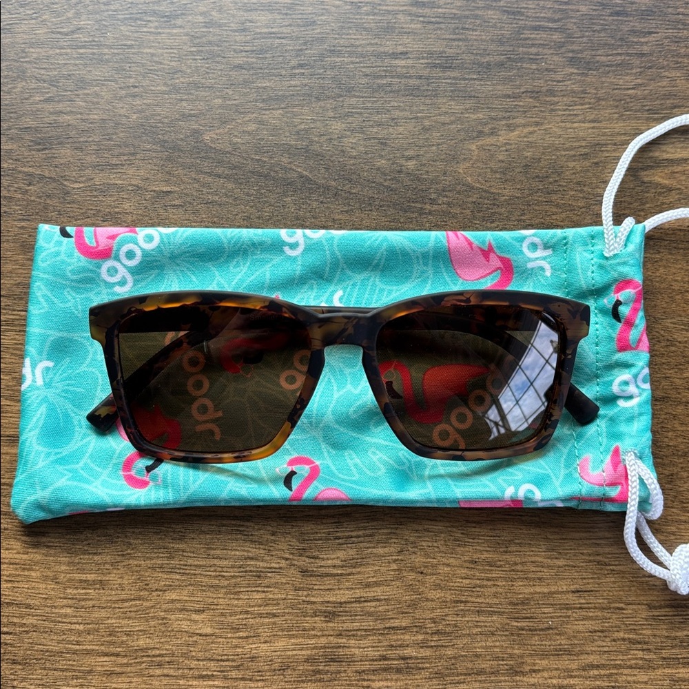 Goodr Tortoise Shell Sunglasses with Case
